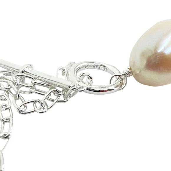 SILPADA Center Attention Silver Freshwater Pearl Necklace - Picture 8 of 13